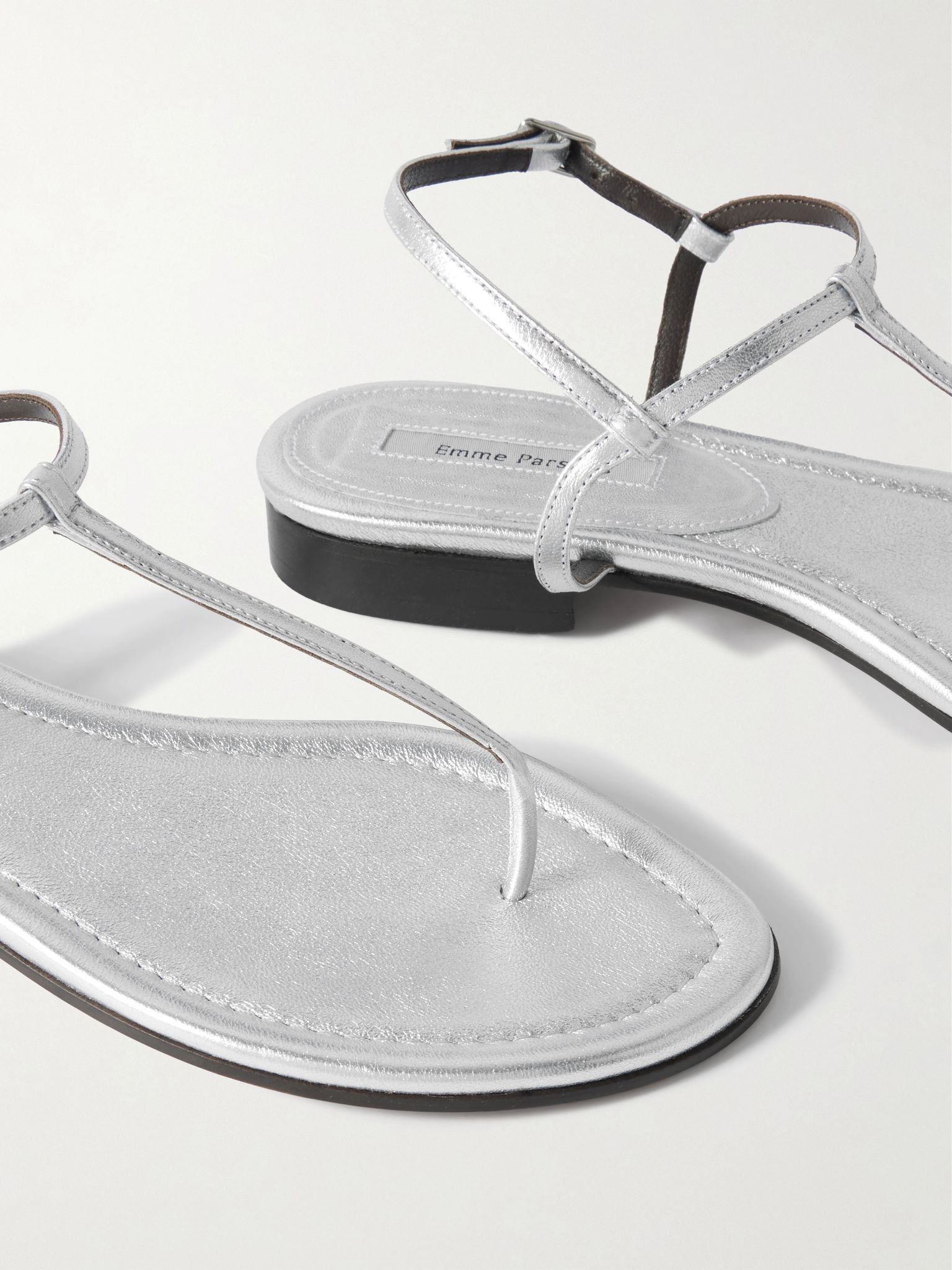 Cecilia metallic leather sandals Silver - 4