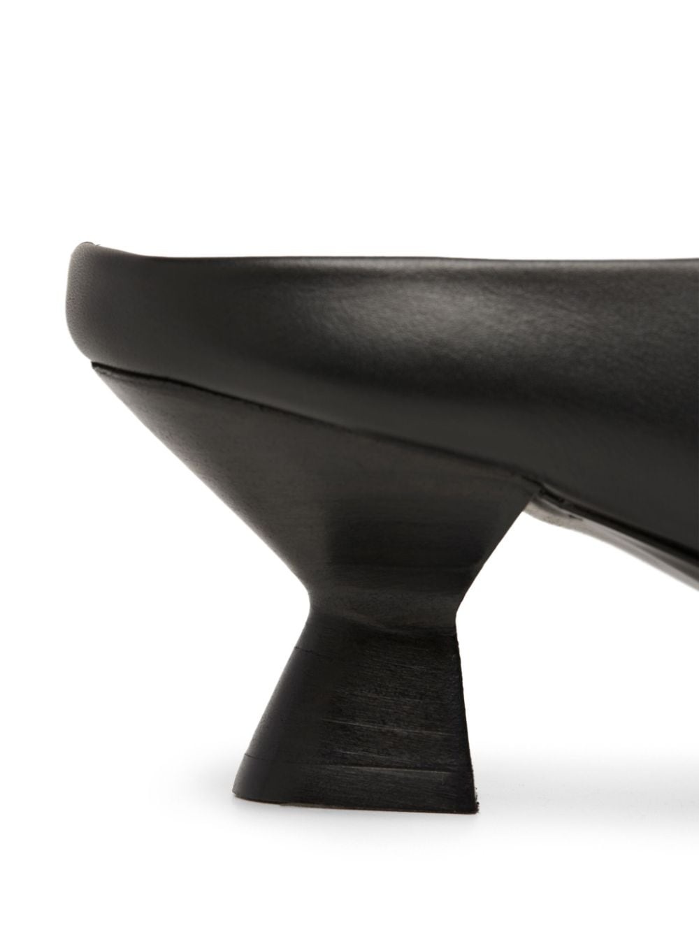 55mm round-toe leather mules - 4