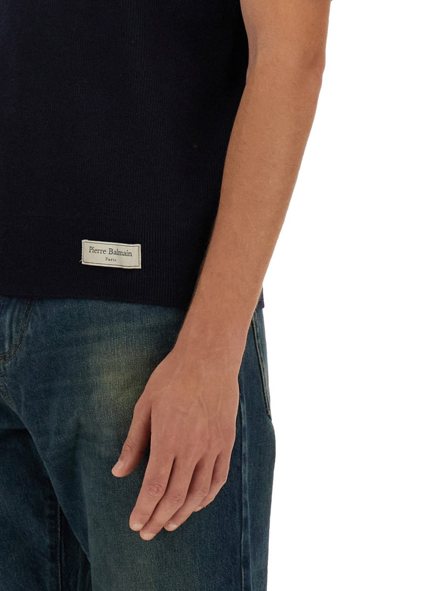 Balmain Men Merino Wool Polo Shirt - 4