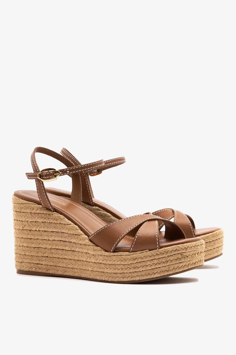 Bianca Espadrille Sandal Caramel Leather 3