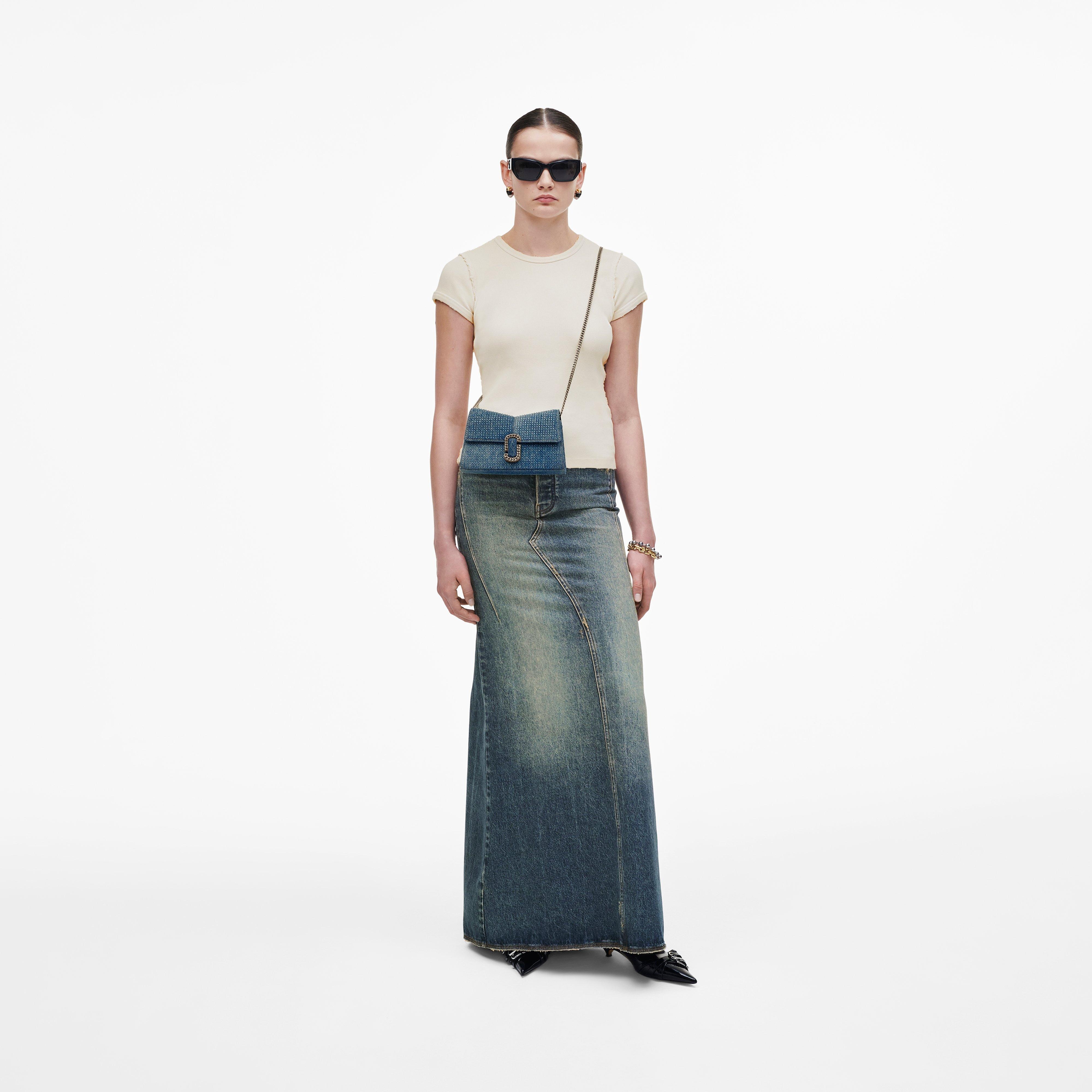 THE CRYSTAL DENIM ST. MARC CHAIN WALLET - 7