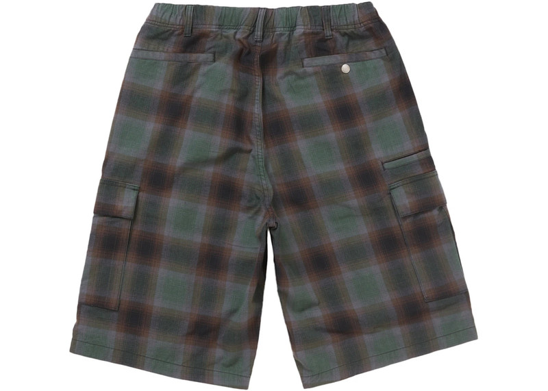 Supreme Supreme Shadow Plaid Cargo Short Green outlook