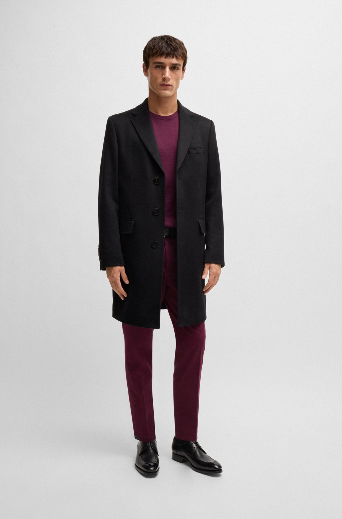 SLIM-FIT TROUSERS IN COTTON, CASHMERE AND STRETCH - 3