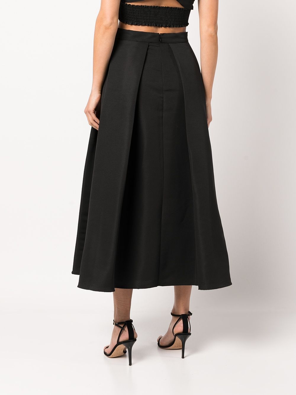Leighton pleated A-line skirt - 4