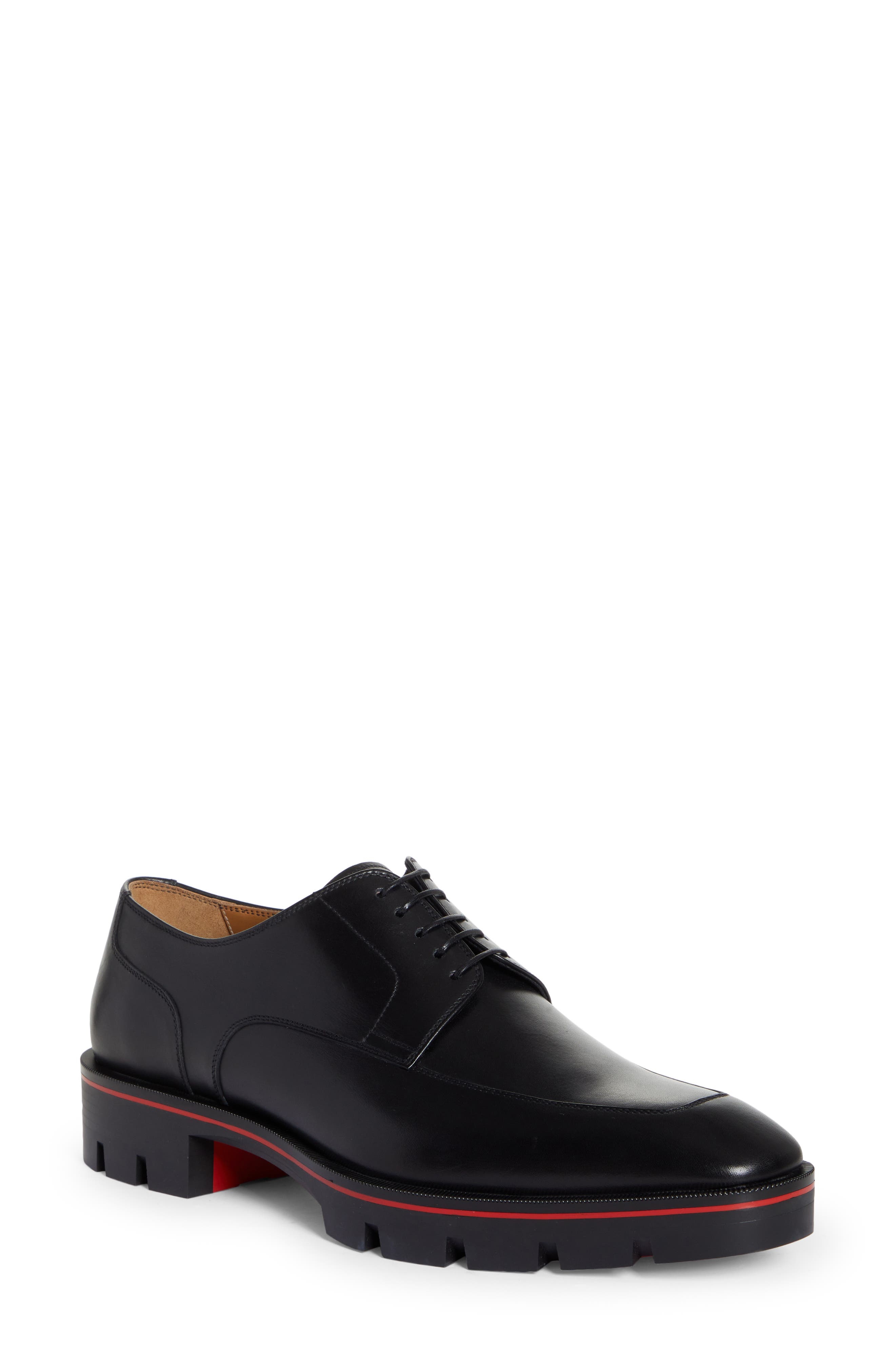 Christian Louboutin Davisol Lug Sole Derby in Bk01-Black at Nordstrom - 1