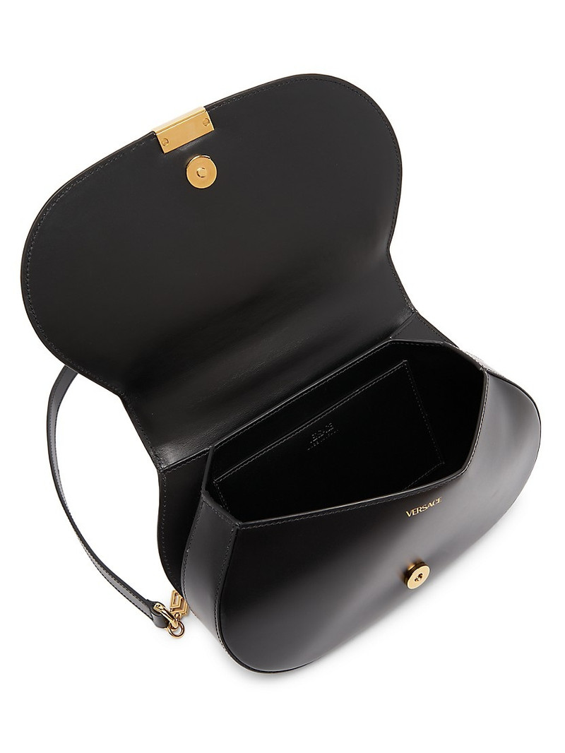 Greca Leather Top-Handle Bag 3