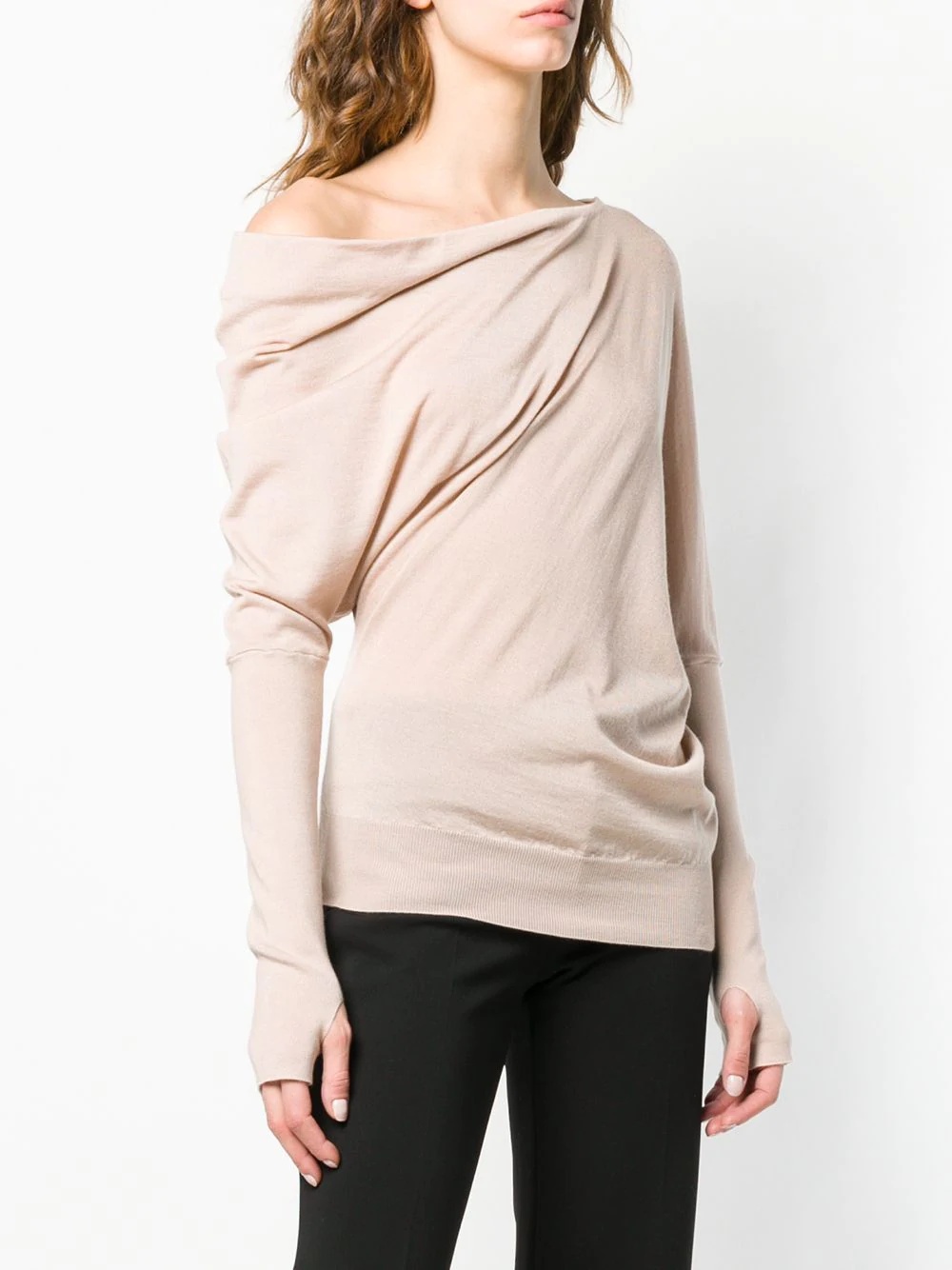 asymmetric knitted blouse - 3