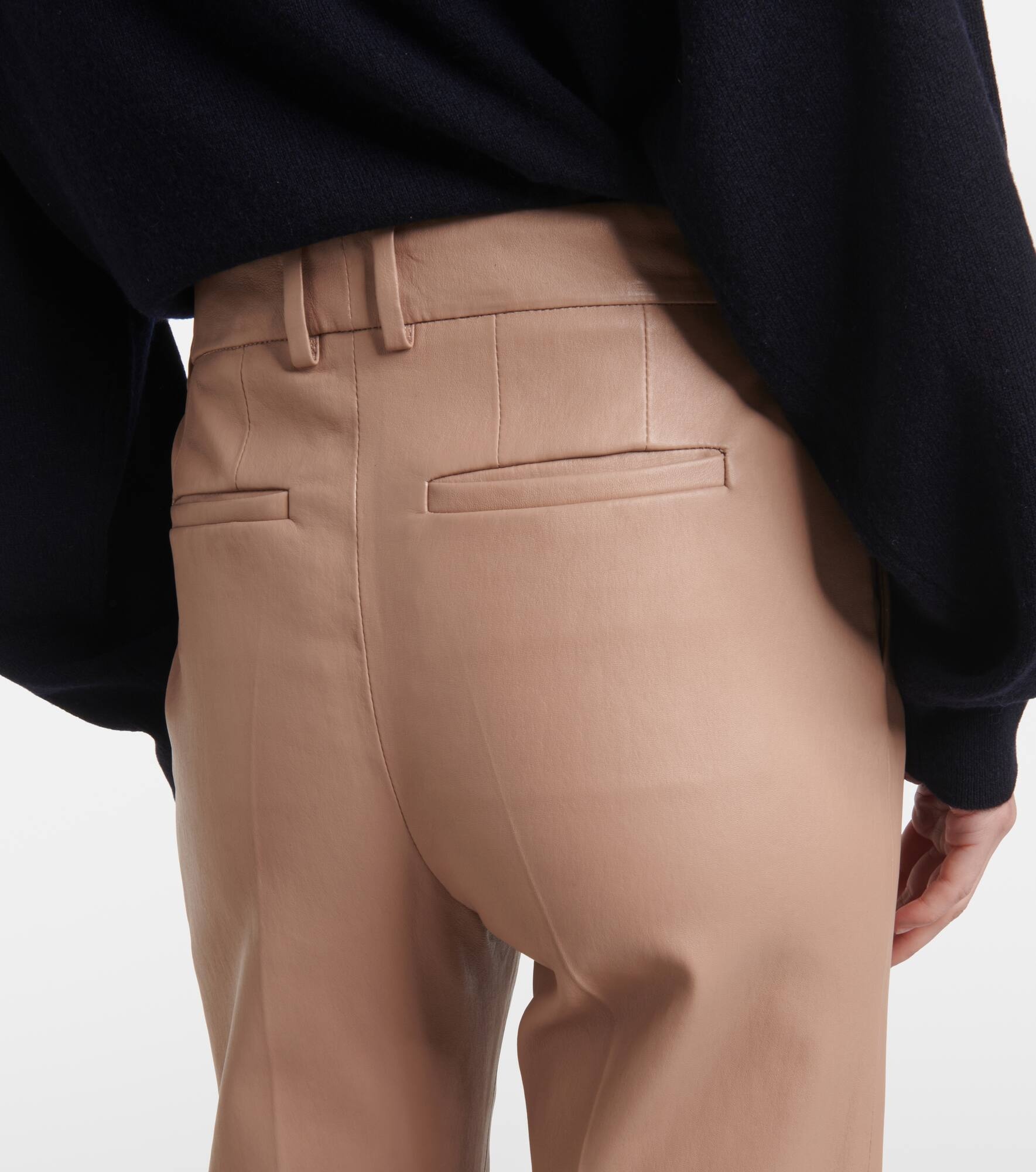 Coleman leather straight pants - 5