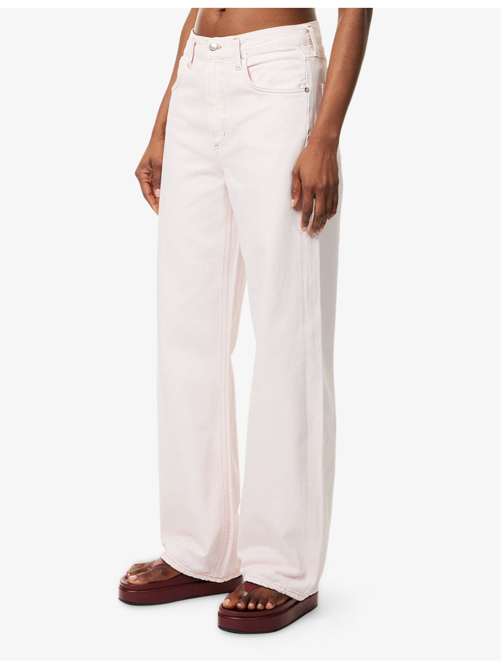 Low Curve Garment-Dyed Denim Jeans - 3