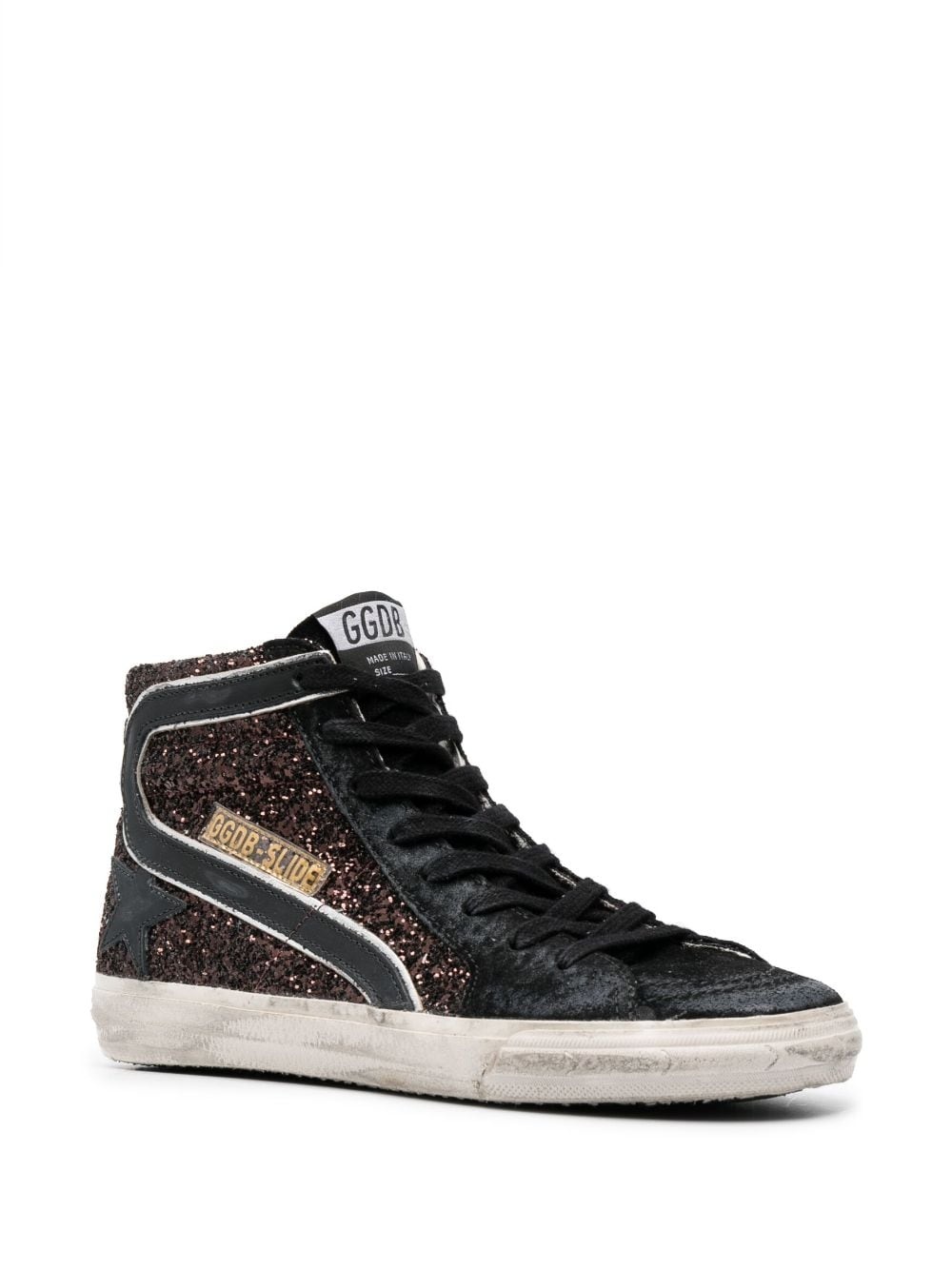 Slide glitter high-top sneakers - 2