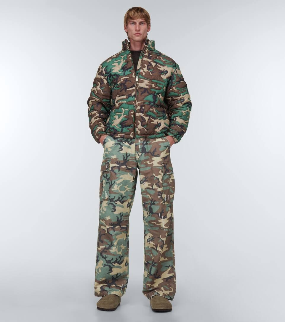 ERL - Quilted Camouflage-Print Cotton Down Jacket - Green ERL