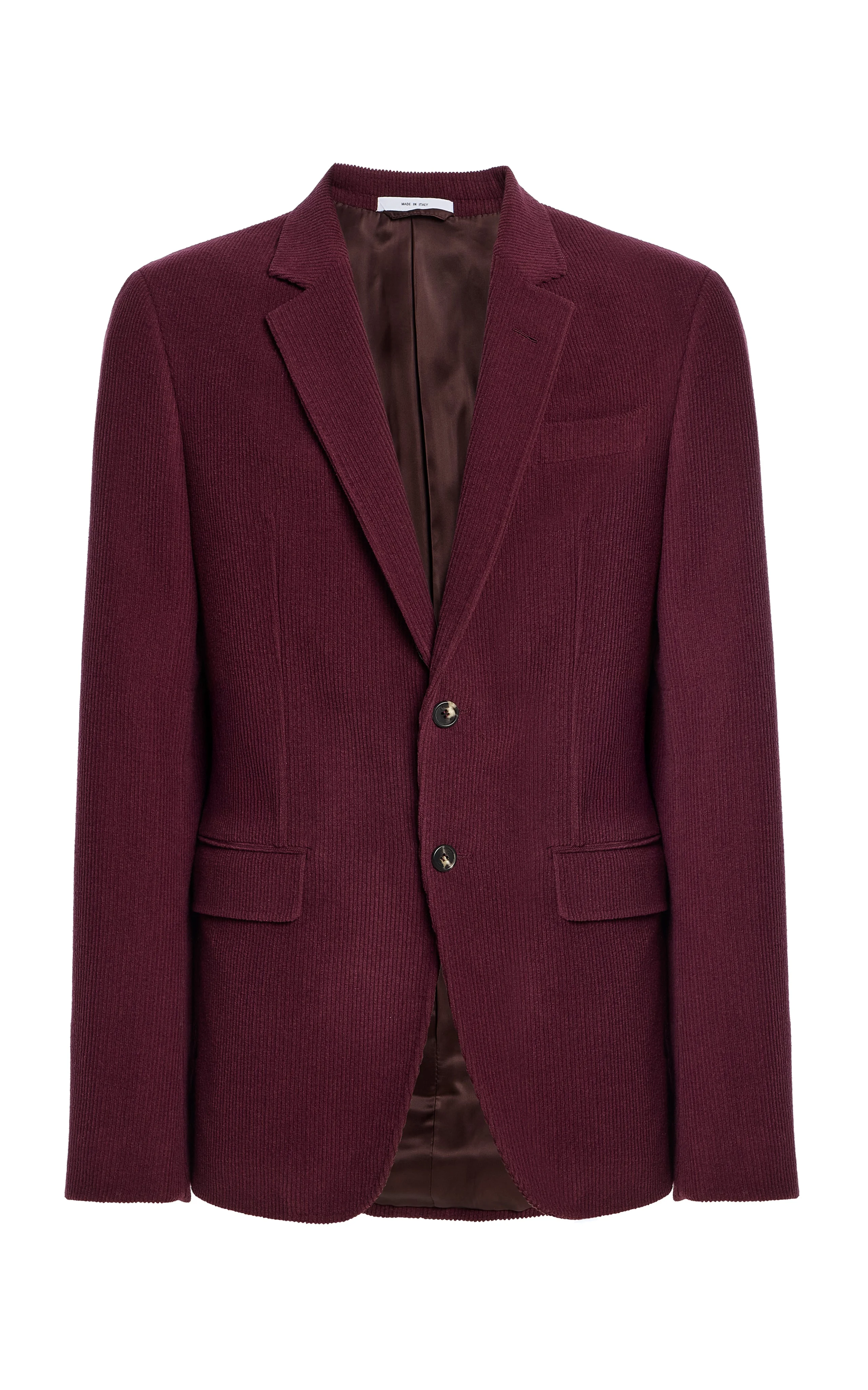 Irving Jacket in Plum Cashmere Corduroy - 1