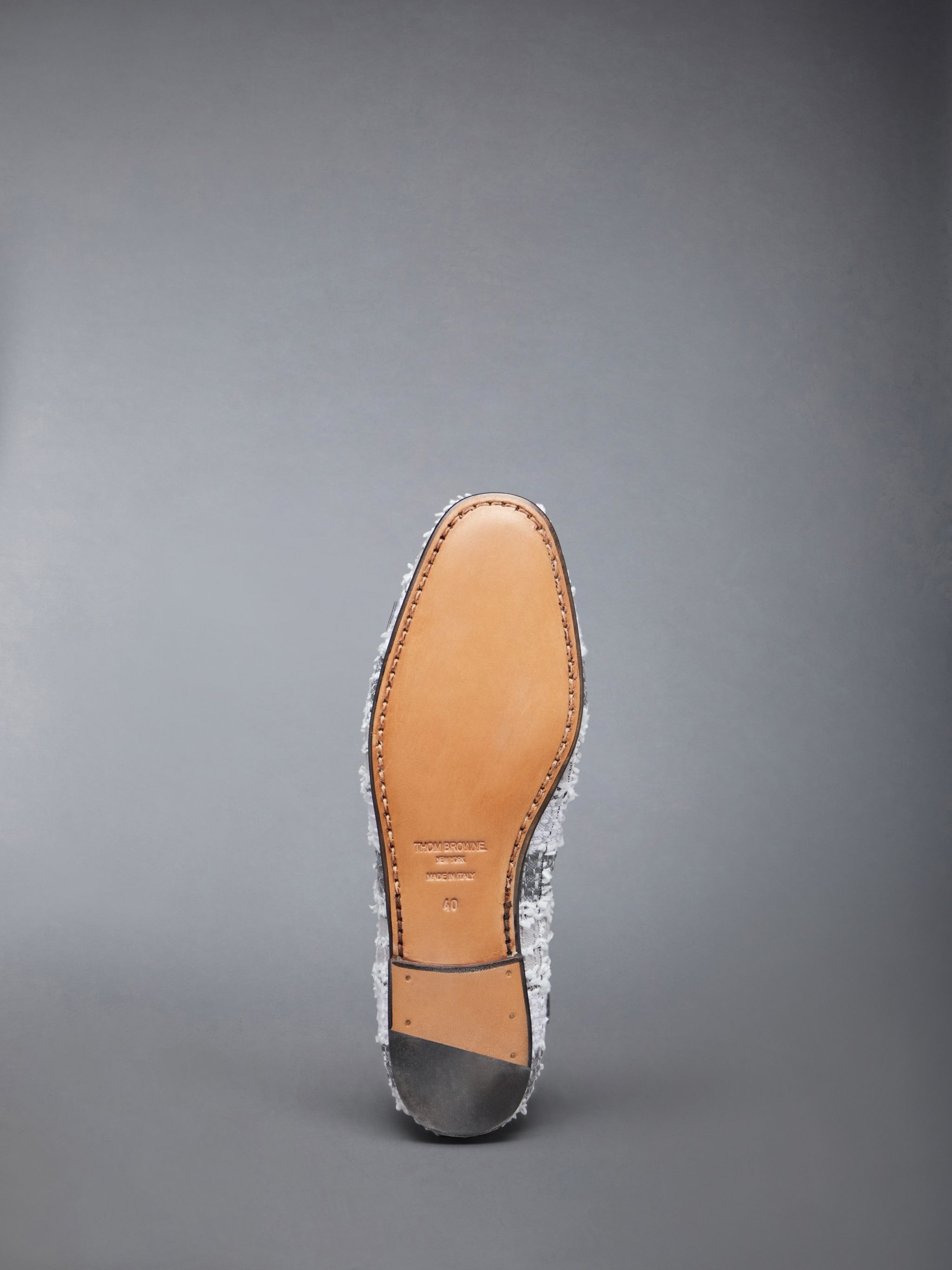 Tartan Tweed Leather Sole Opera Ballerina - 6