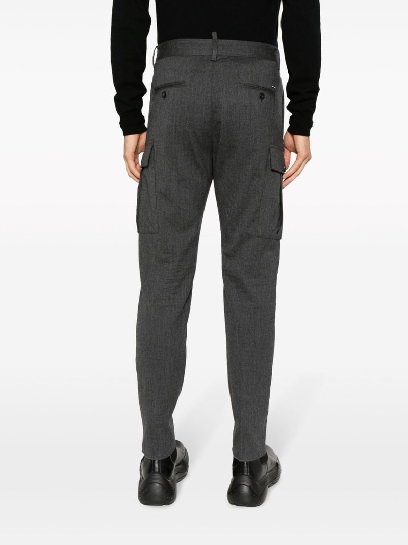 mid-rise tapered-leg trousers 4