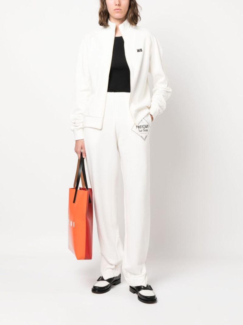 WALES BONNER logo-embroidered zipped sweatshirt outlook