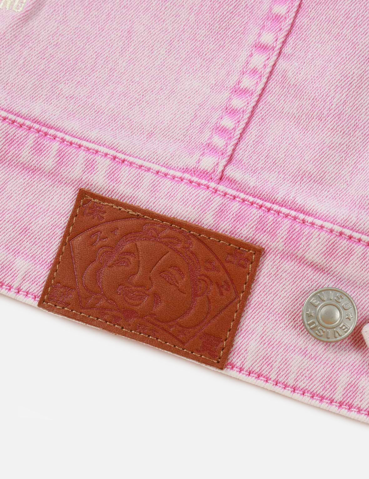 SEAGULL EMBROIDERY FUCHSIA DENIM JACKET - 10