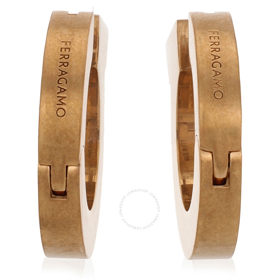 Ferragamo Gancini Logo-Engraved Earrings - 4