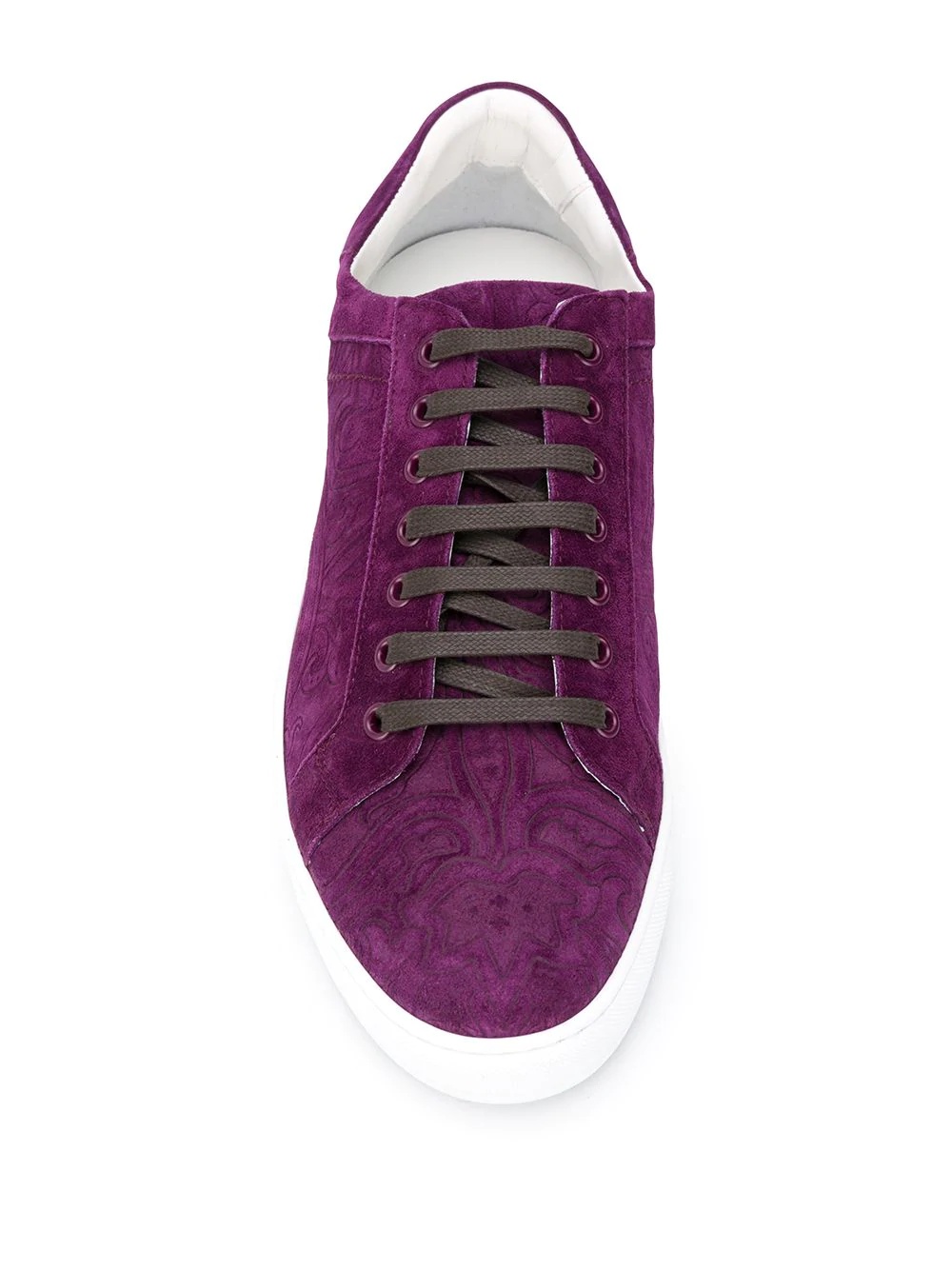 suede paisley-print sneakers - 4