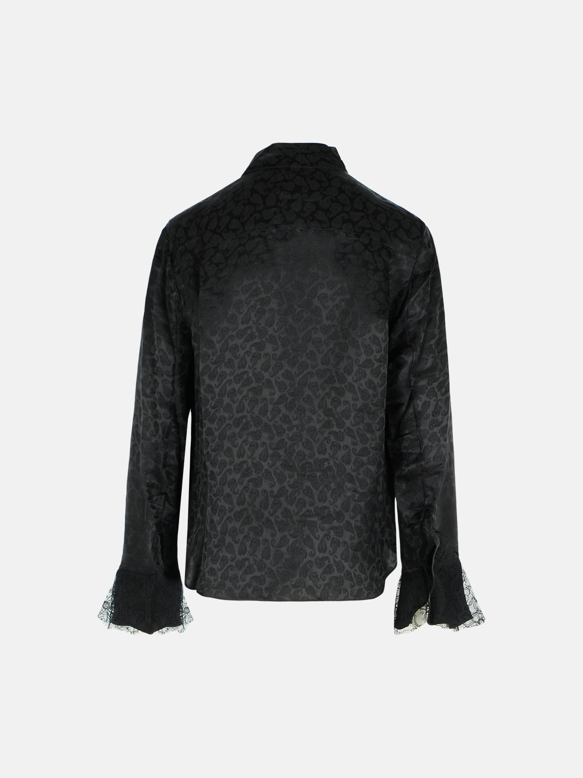 'RAPHAELLA BLOUSE IN SILK AND BLACK VISCOSE - 3