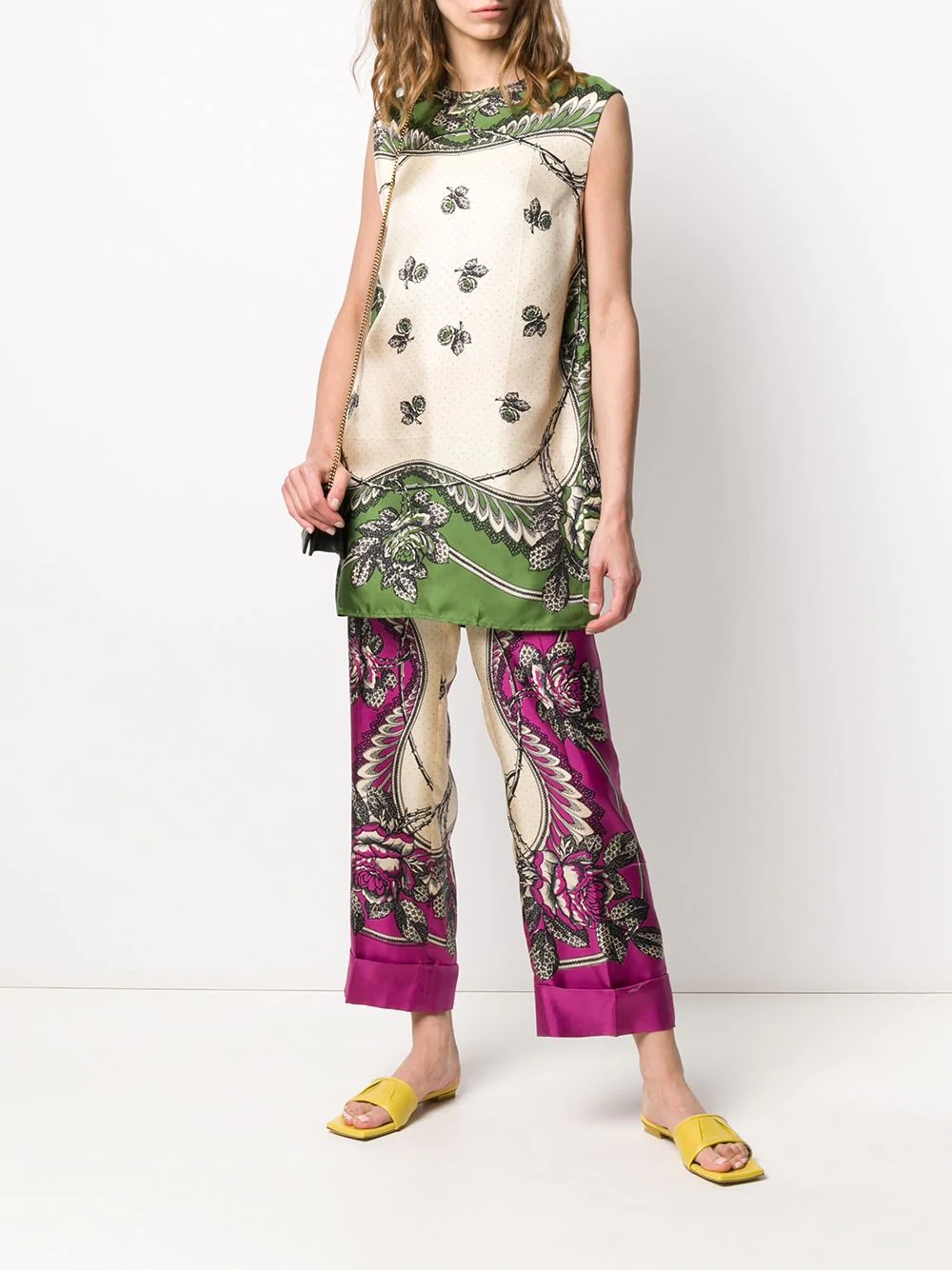 floral print palazzo trousers - 2