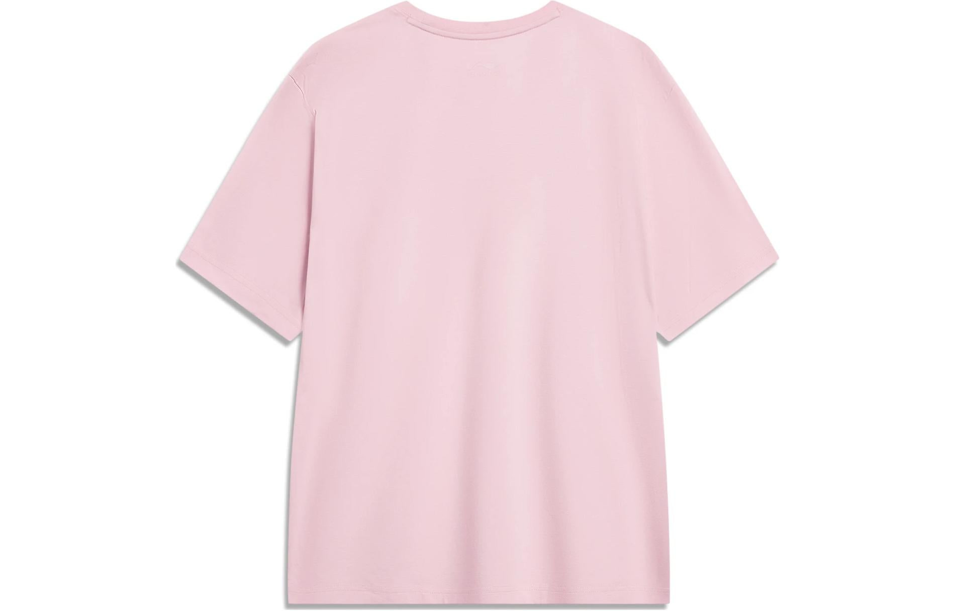 Li-Ning Triple Logo Loose Fit T-shirt 'Pink' AHST787-5 - 2