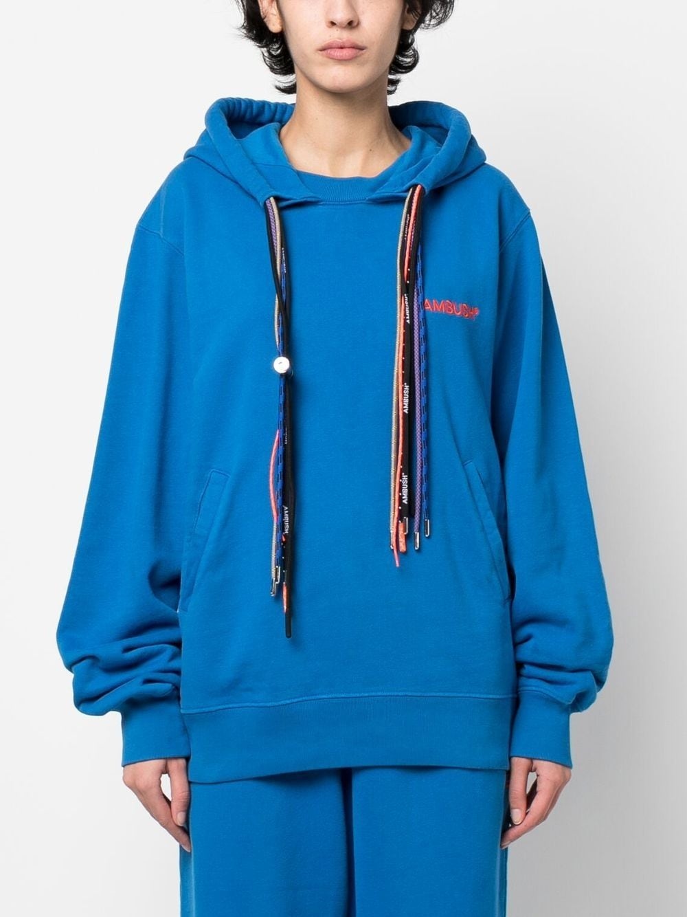 multicord-drawstring organic cotton hoodie - 2