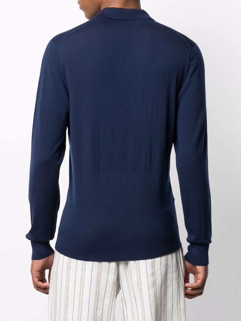 long-sleeved knitted polo shirt 4