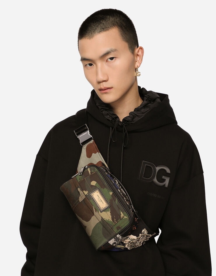 Camouflage patchwork belt bag - 2