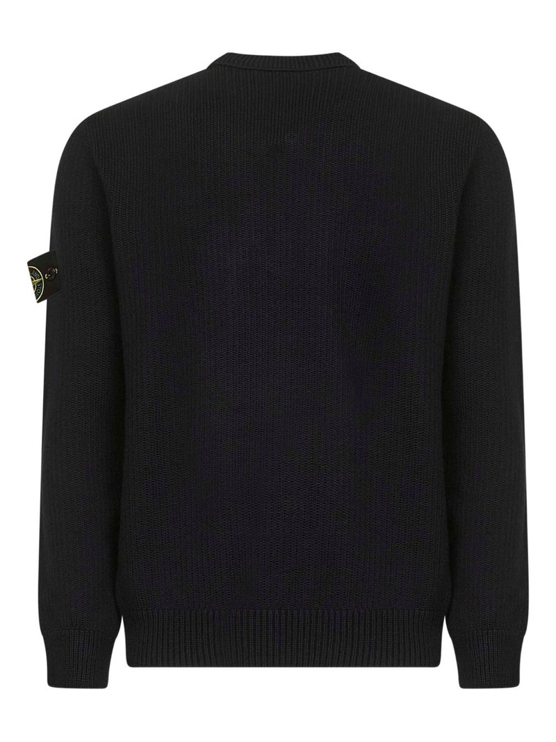 Stone Island ribbed crewneck sweater outlook
