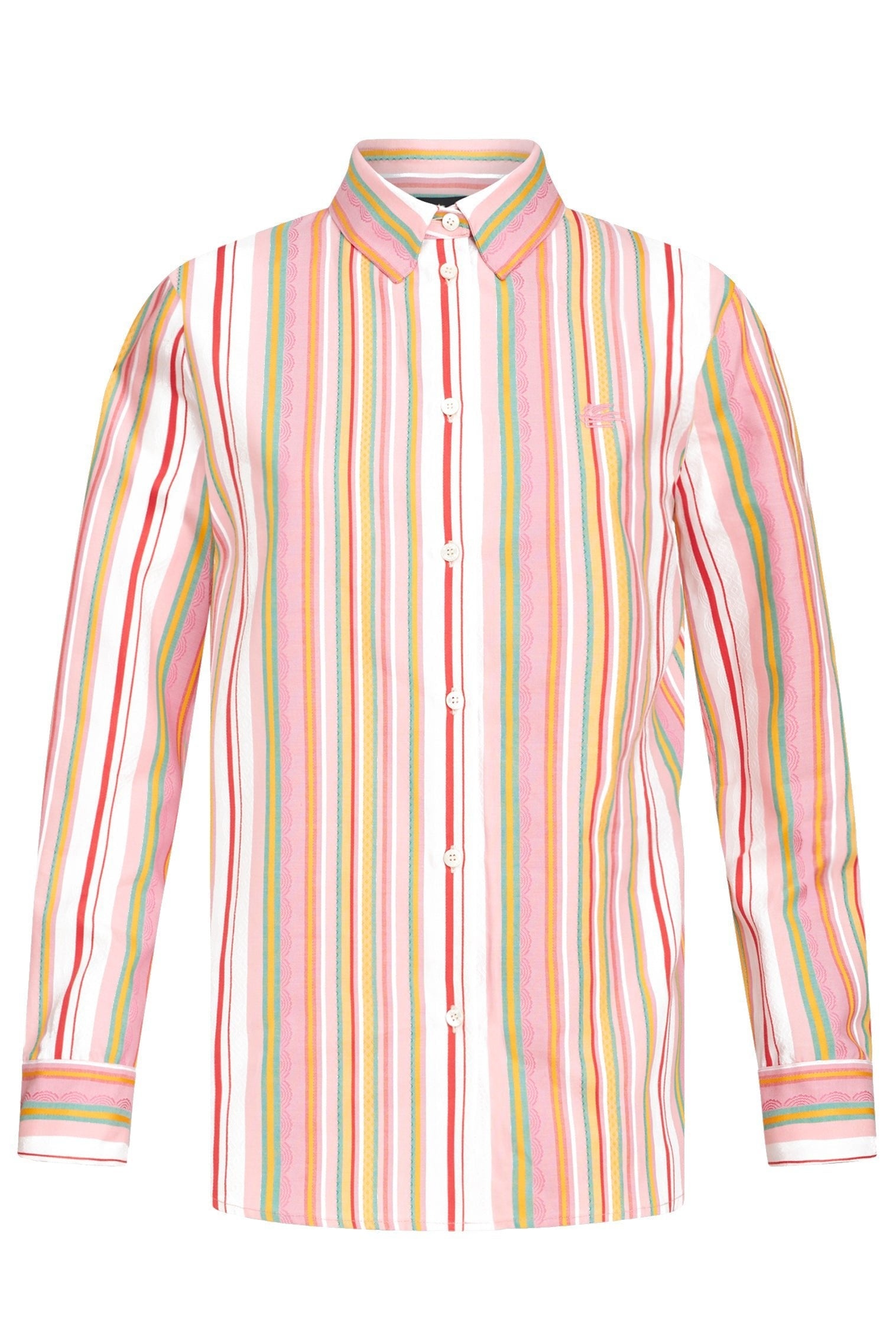 Striped Button Down Blouse - 1