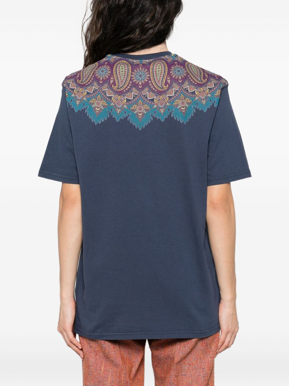 paisley-print cotton T-shirt - 4