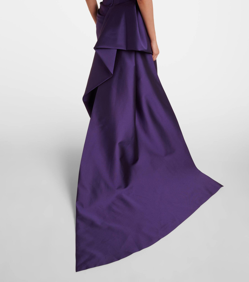 Draped strapless mikado gown 6