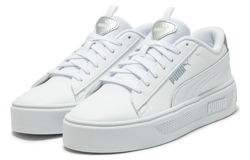 (WMNS) PUMA SmashPlatform V3 Pop Up Metallics 'White' 392504-02 - 3