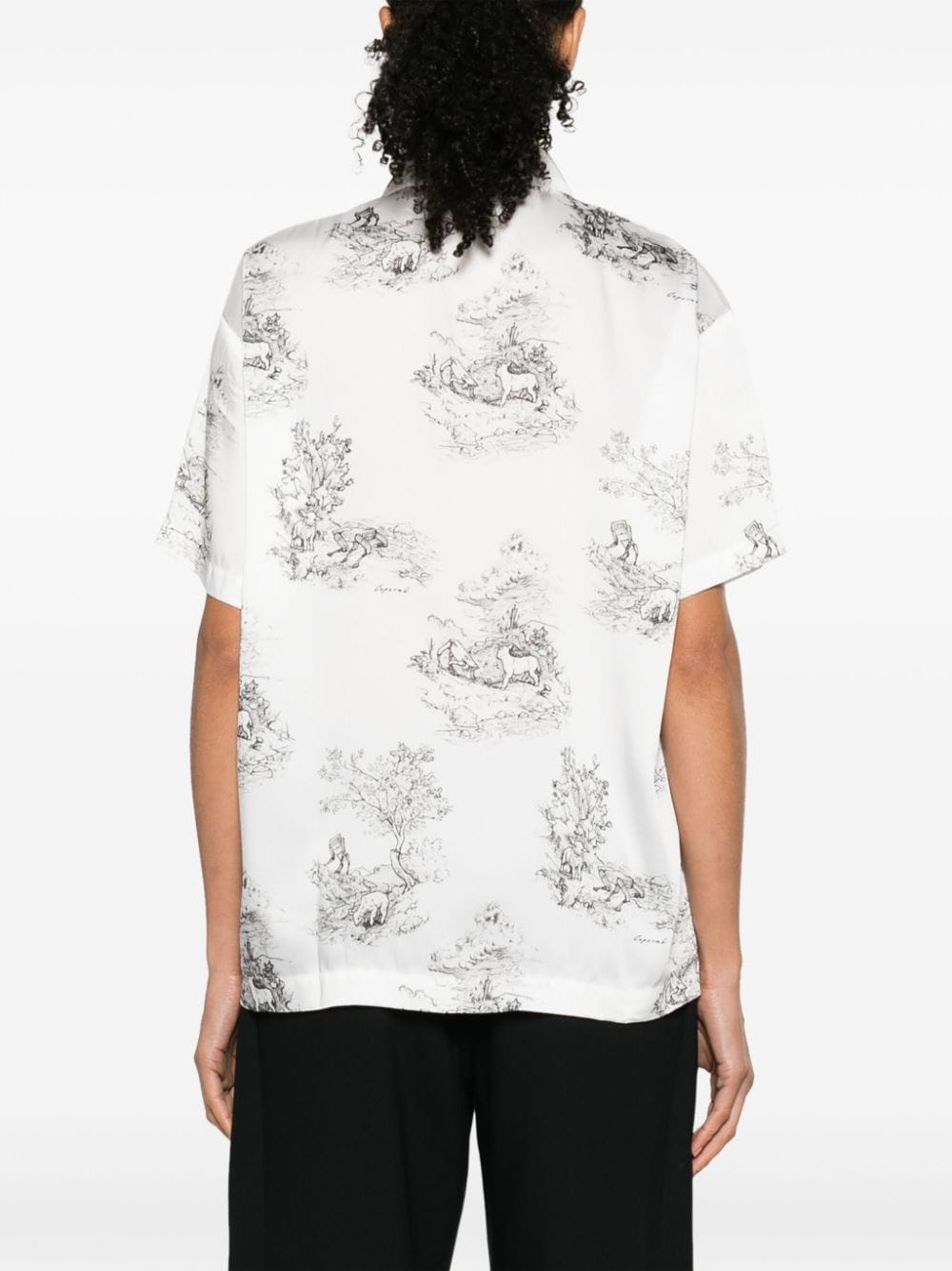 Toile de Jouy-print satin shirt - 4