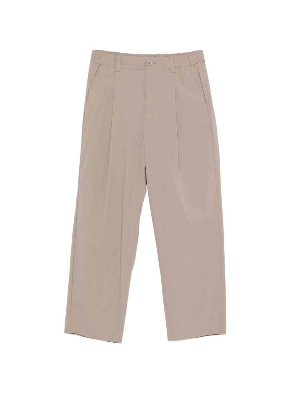 pleated elasticated-waist trousers - 1