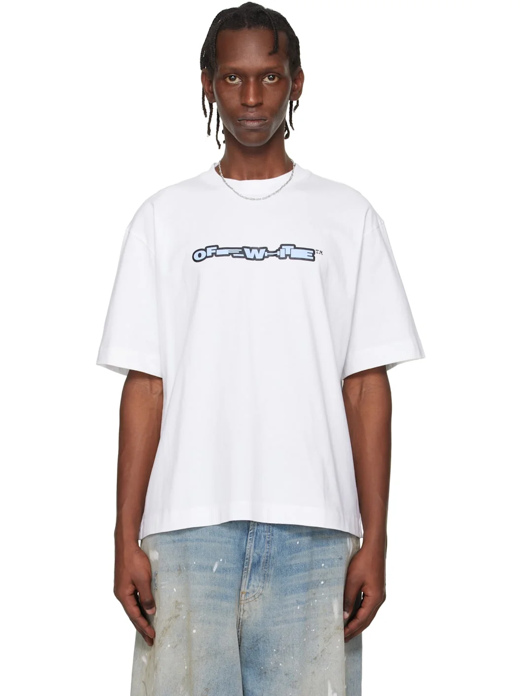 White Baseball Arrow Skate T-shirt - 1