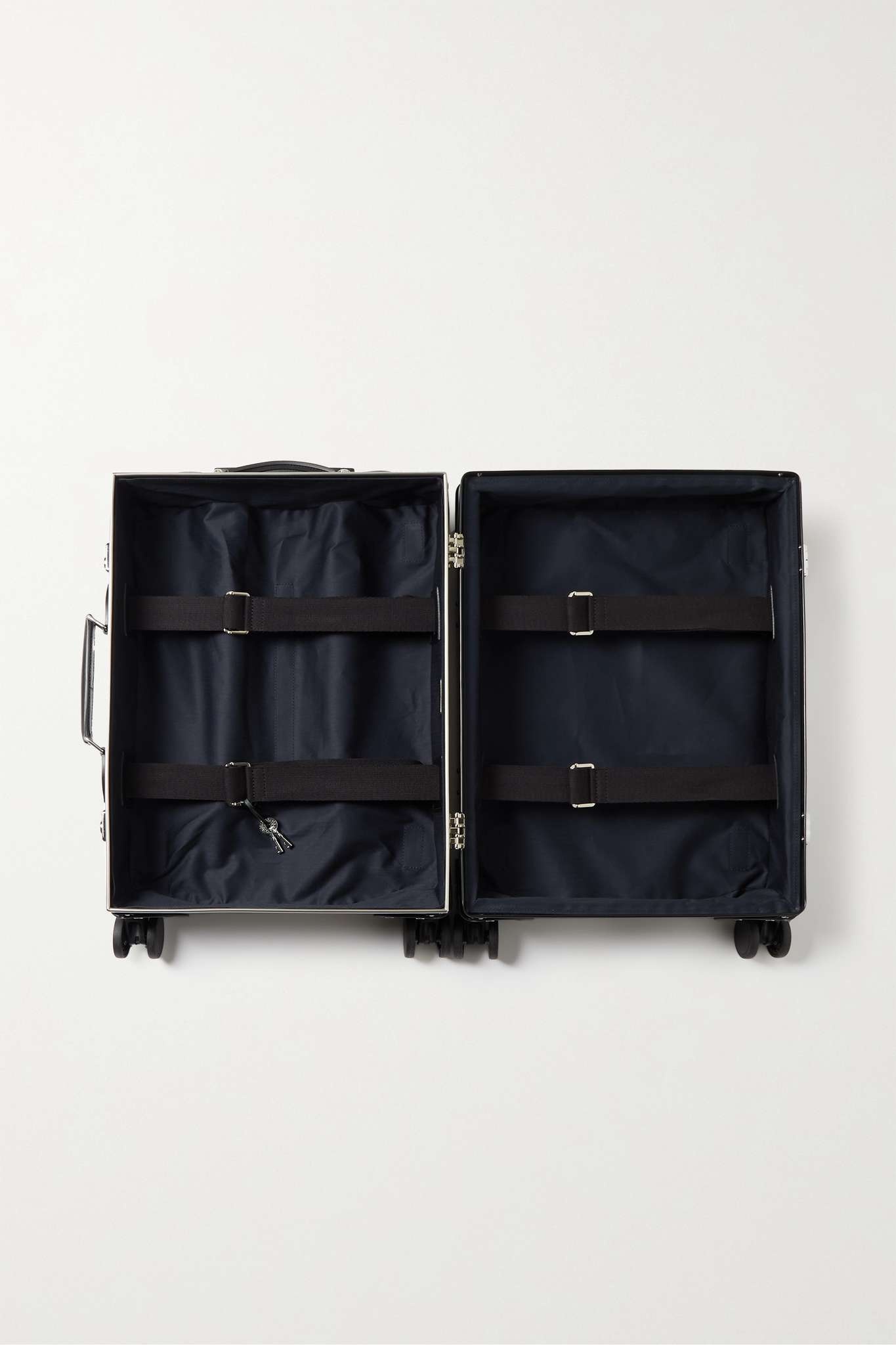 Carry-On leather-trimmed suitcase - 7
