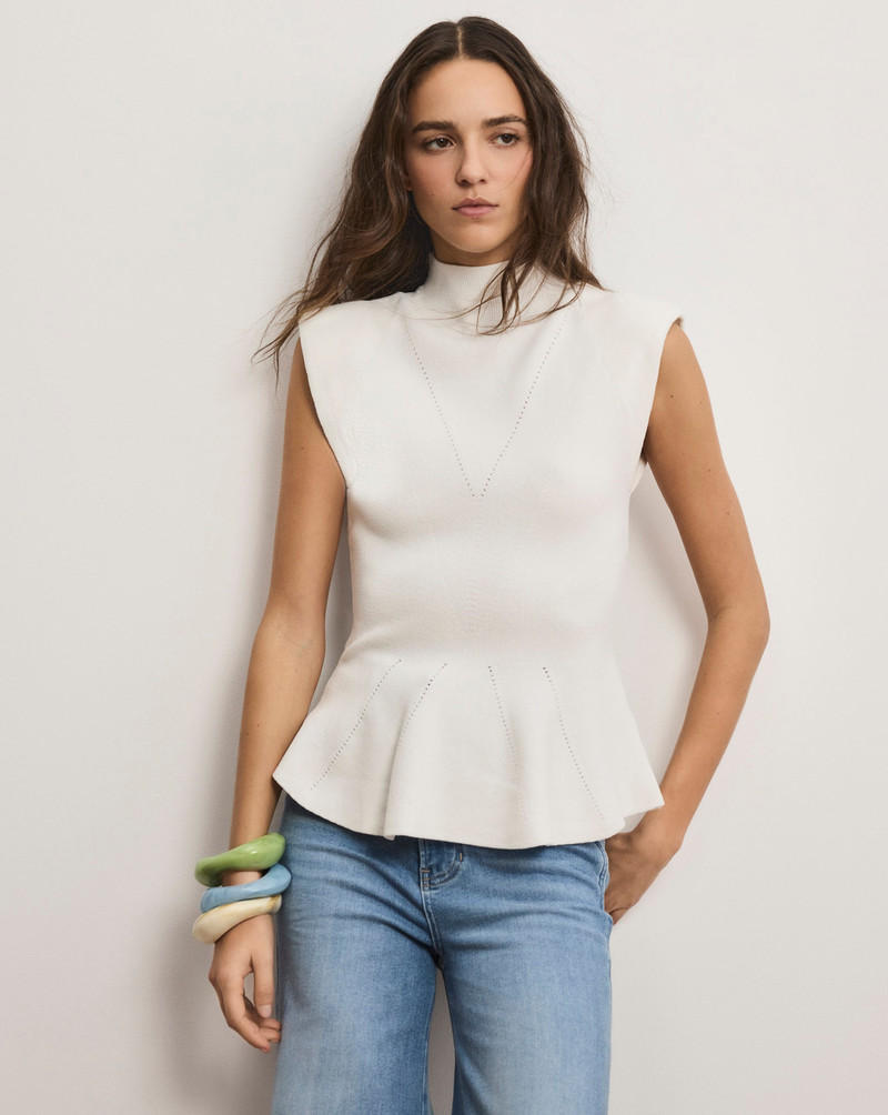 VERONICA BEARD SERAPHINE KNIT TOP outlook