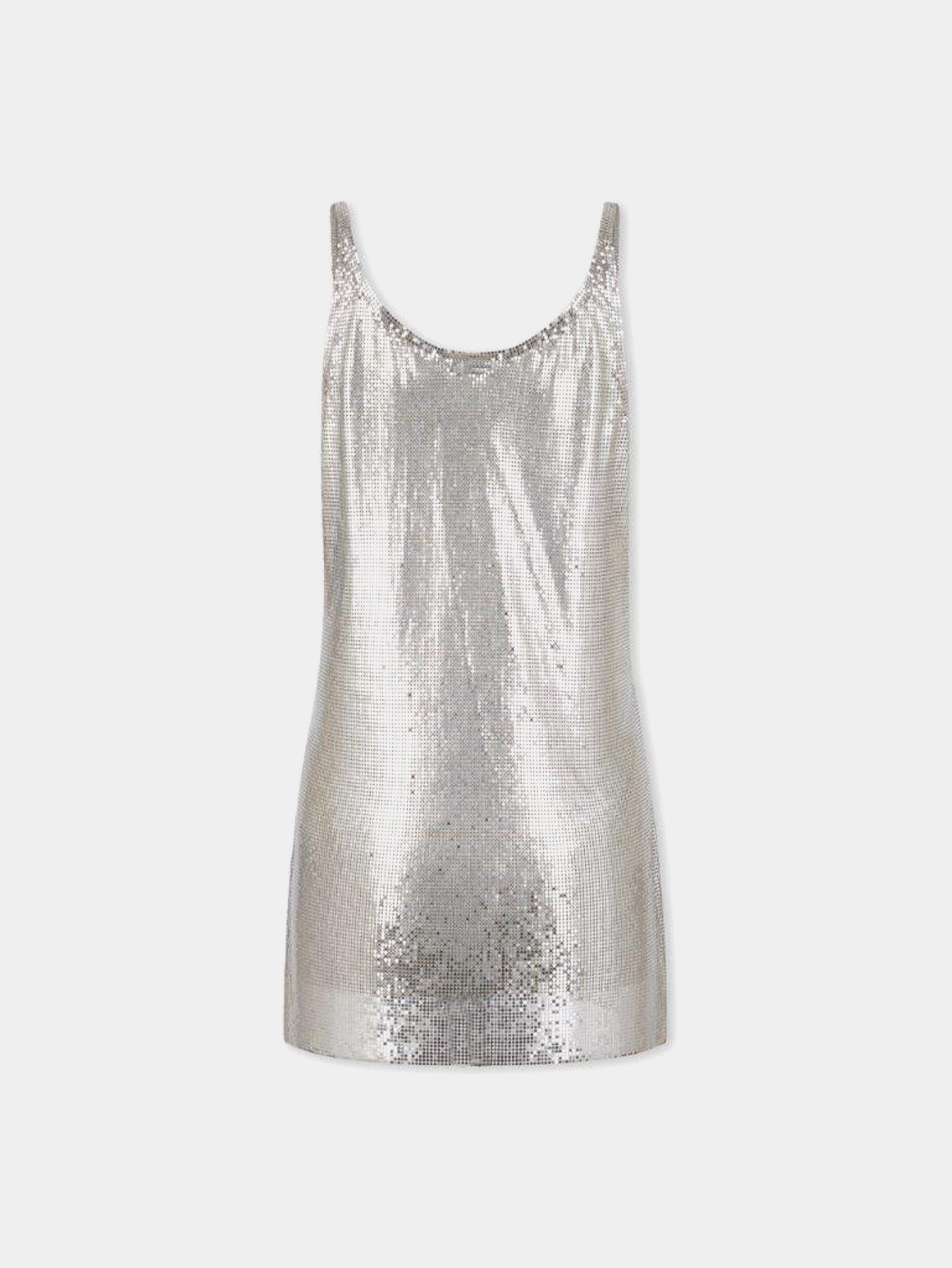 SILVER TANK TOP IN MESH - 2