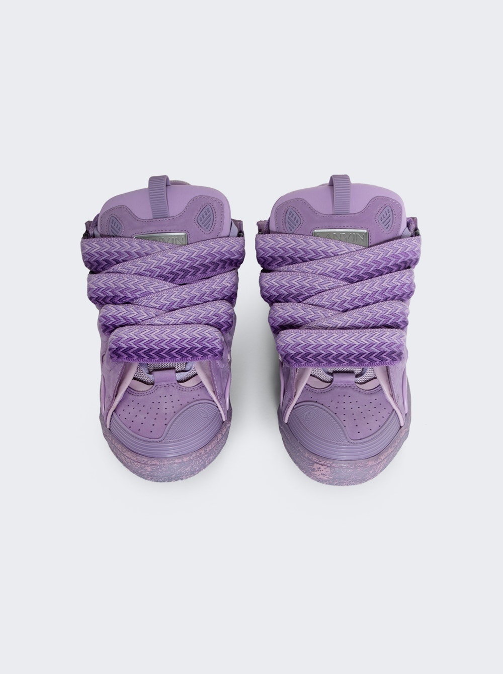 Curb Sneakers With Speckled Effect Sole Lilac - 3