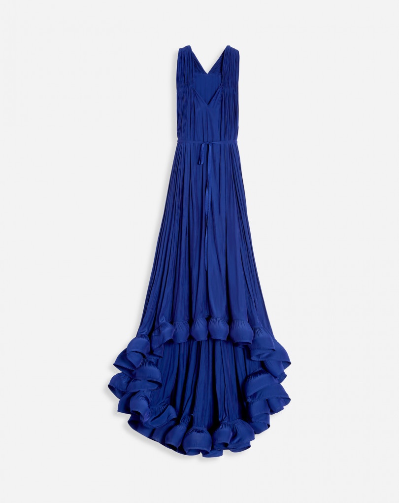 LONG CHARMEUSE TRIBUTE DRESS - 1