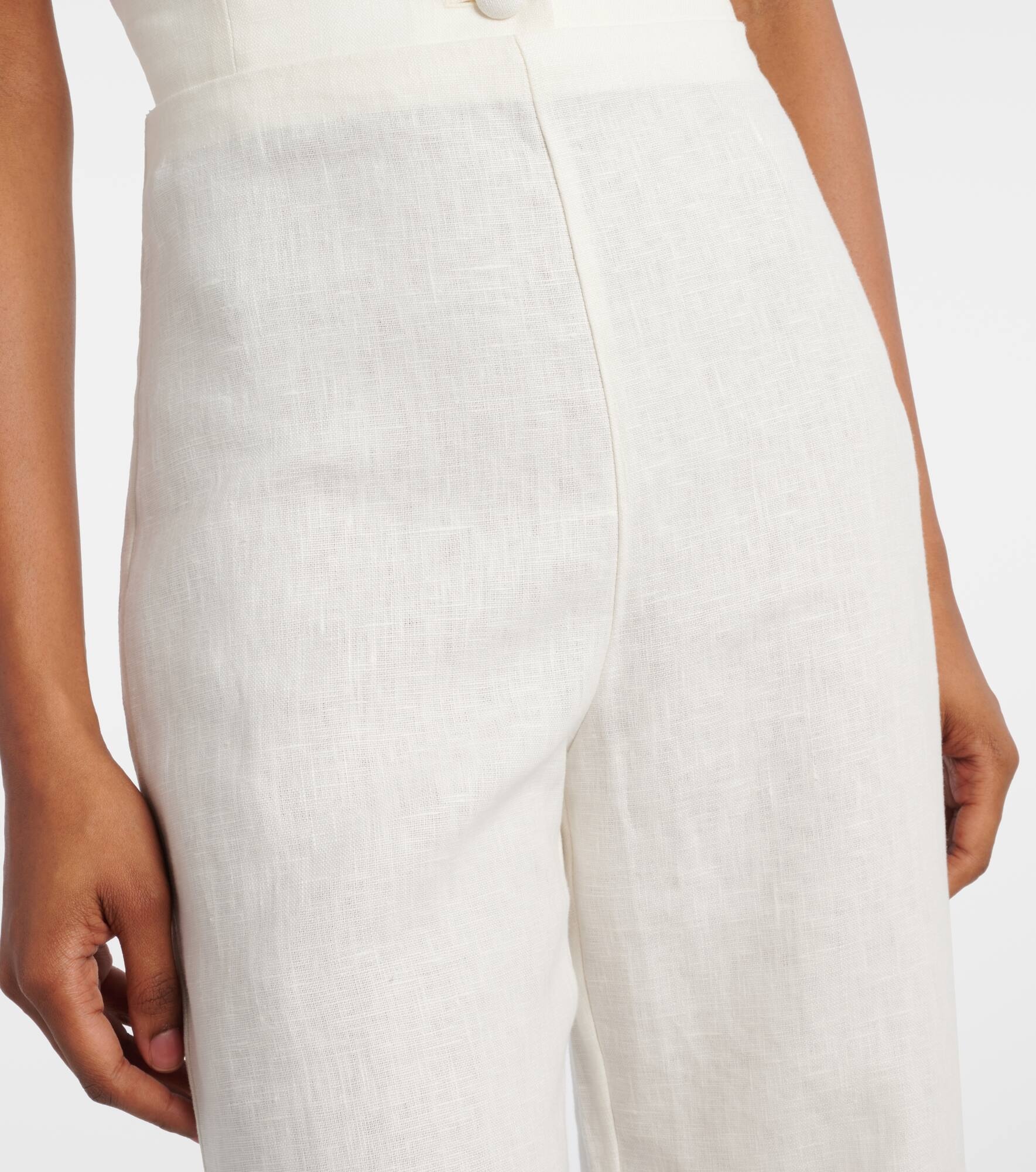 Ilride high-rise linen wide-leg pants - 4