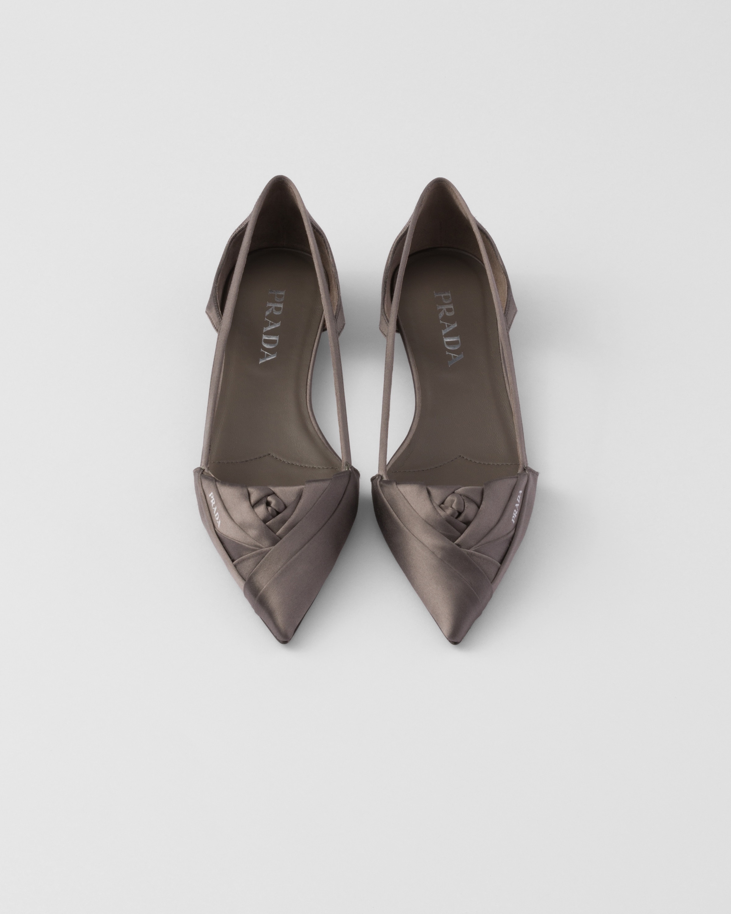 Prada Satin cut-out ballerinas | REVERSIBLE