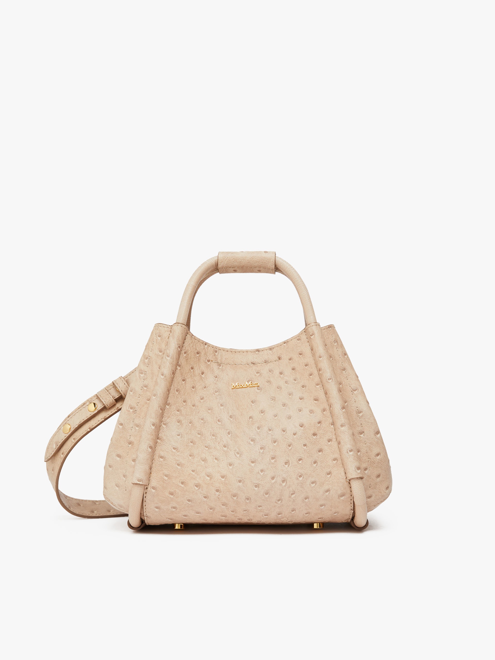 MARINXSOSTRICH Extra-small ostrich-print leather Marine Bag - 4