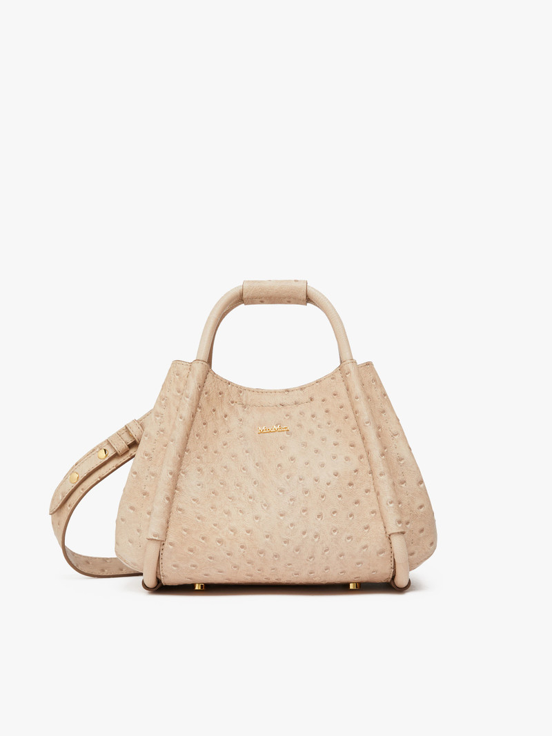 MARINXSOSTRICH Extra-small ostrich-print leather Marine Bag 4