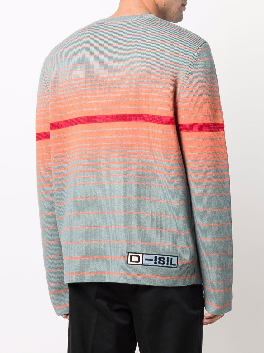 knitted striped jumper - 4