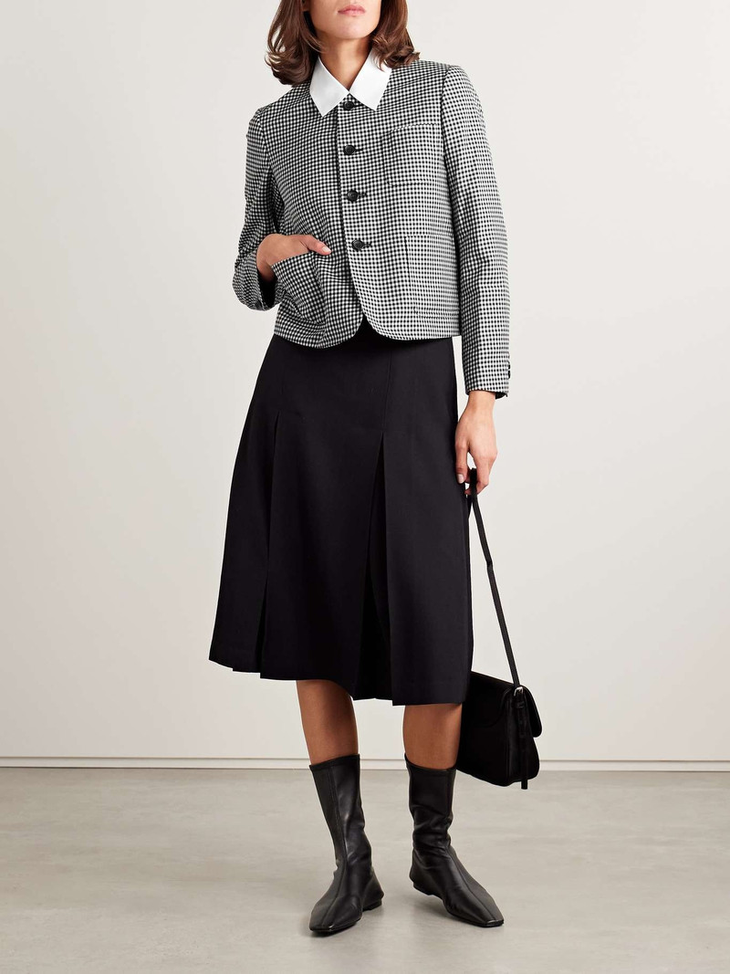Comme des Garçons GIRL Gingham wool-twill jacket outlook