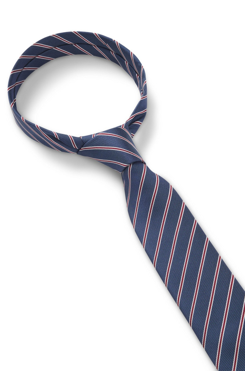 DIAGONAL-STRIPE TIE IN SILK 6
