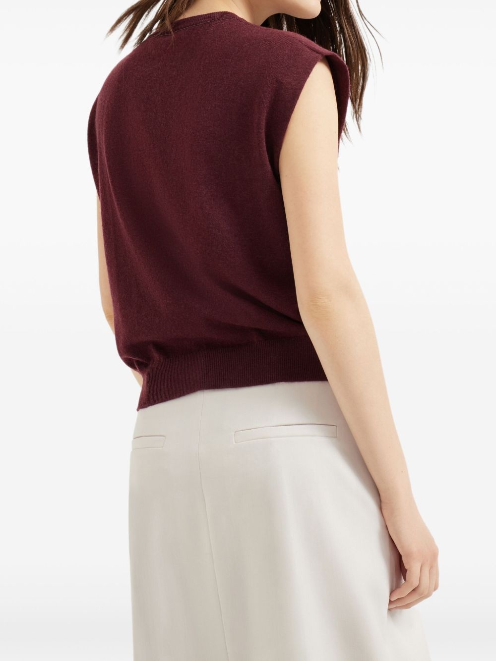 round-neck cashmere sweater - 4
