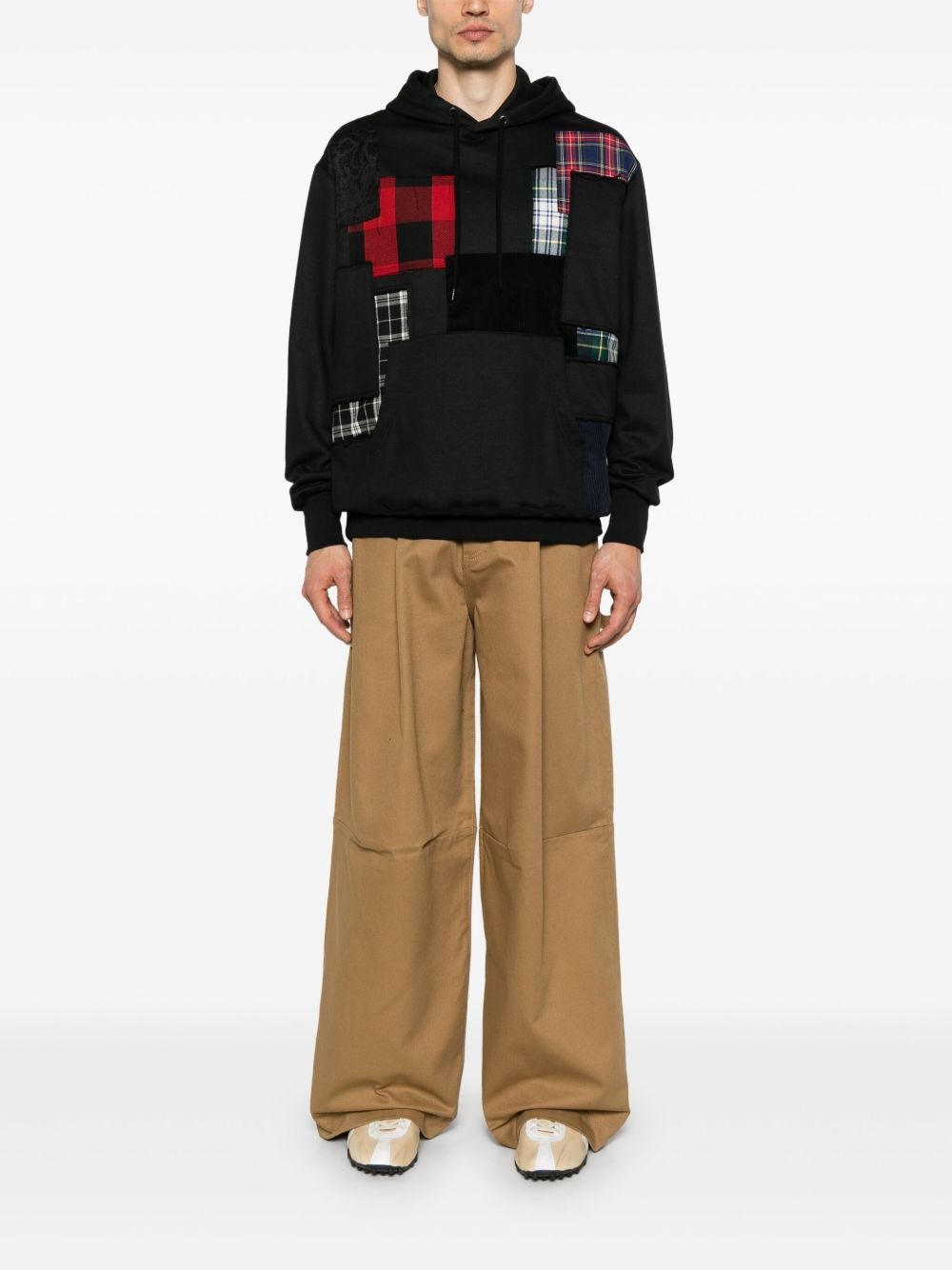 patchwork-detail hoodie - 2